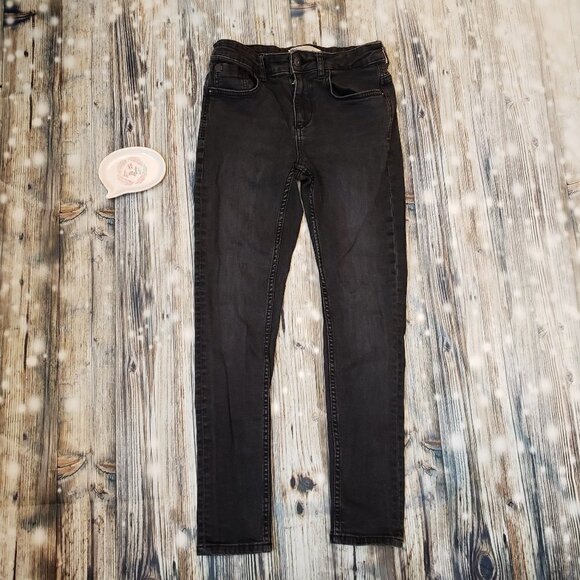 Zara Z1975 Denim Skinny Jeans Black Denim Size 8 - Picture 2 of 8